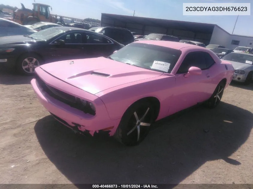 2C3CDYAG3DH676623 2013 Dodge Challenger Sxt