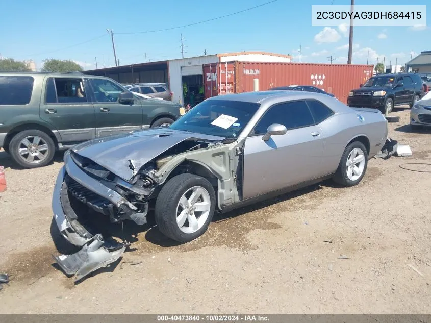 2013 Dodge Challenger Sxt Plus VIN: 2C3CDYAG3DH684415 Lot: 40473840