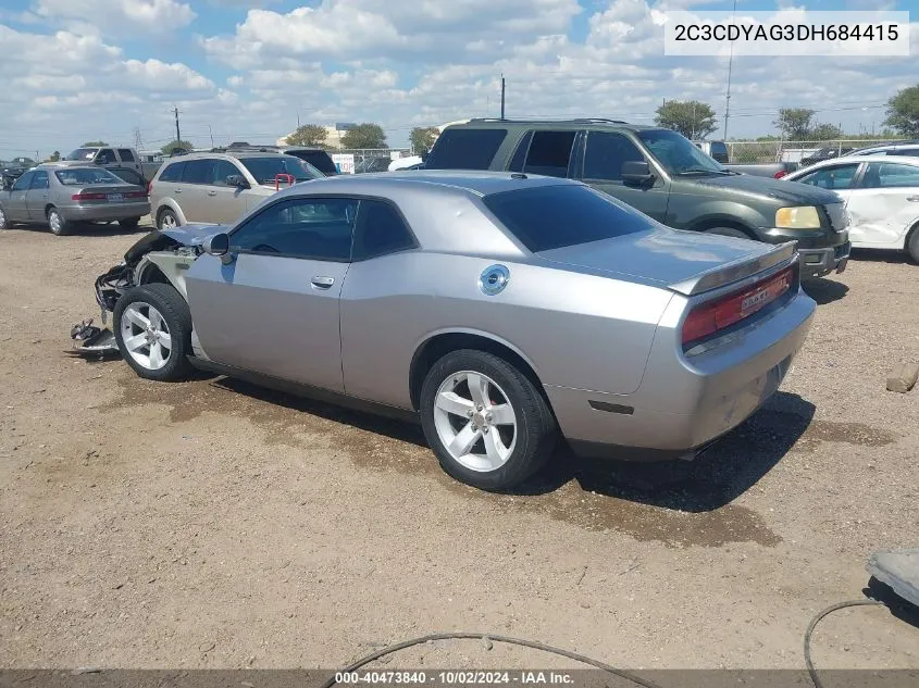 2013 Dodge Challenger Sxt Plus VIN: 2C3CDYAG3DH684415 Lot: 40473840