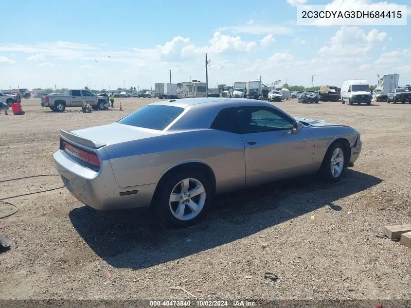 2013 Dodge Challenger Sxt Plus VIN: 2C3CDYAG3DH684415 Lot: 40473840