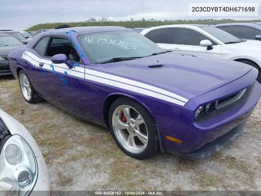 2013 Dodge Challenger R/T VIN: 2C3CDYBT4DH671698 Lot: 40526183