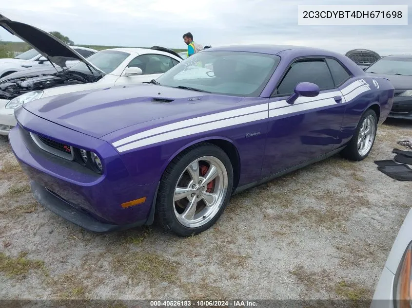 2013 Dodge Challenger R/T VIN: 2C3CDYBT4DH671698 Lot: 40526183