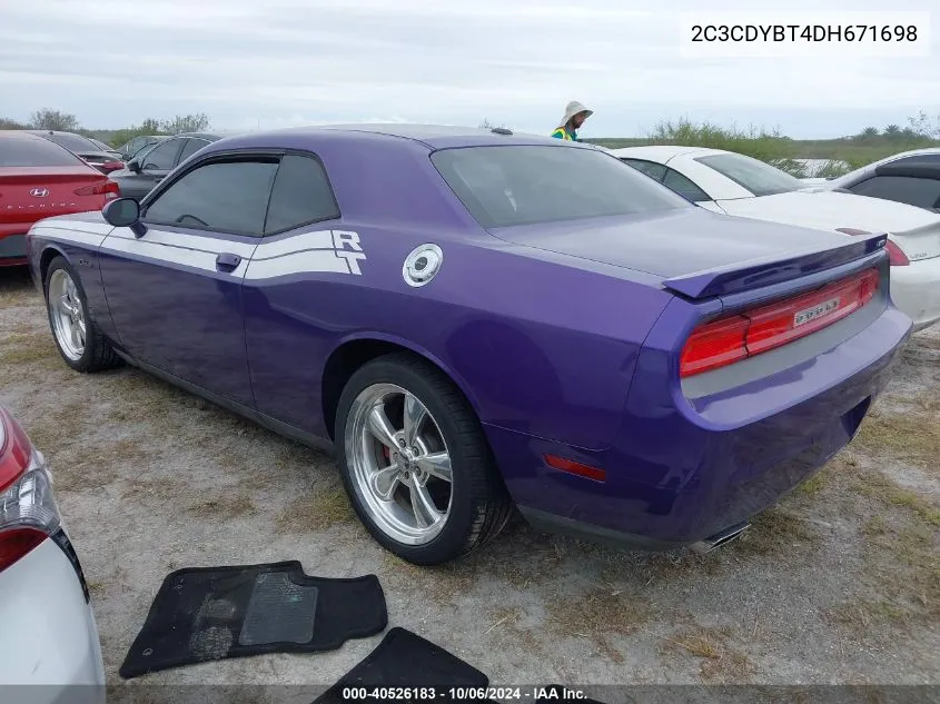 2013 Dodge Challenger R/T VIN: 2C3CDYBT4DH671698 Lot: 40526183