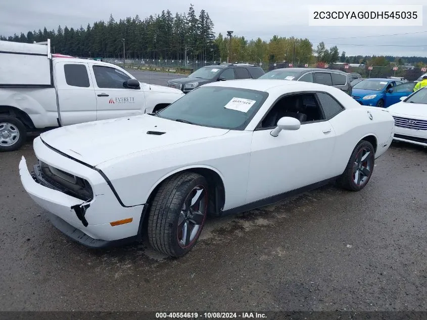 2013 Dodge Challenger Rallye Redline VIN: 2C3CDYAG0DH545035 Lot: 40554619