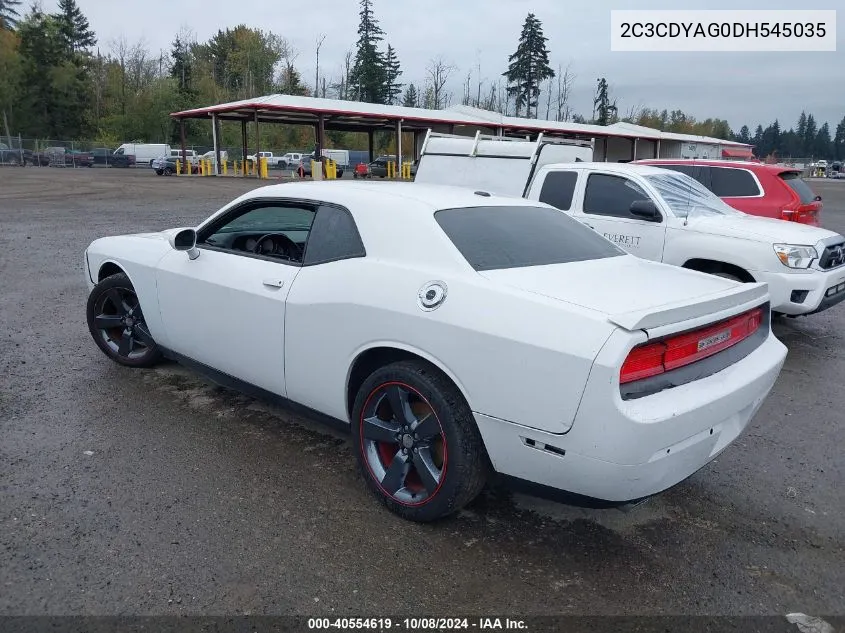 2013 Dodge Challenger Rallye Redline VIN: 2C3CDYAG0DH545035 Lot: 40554619