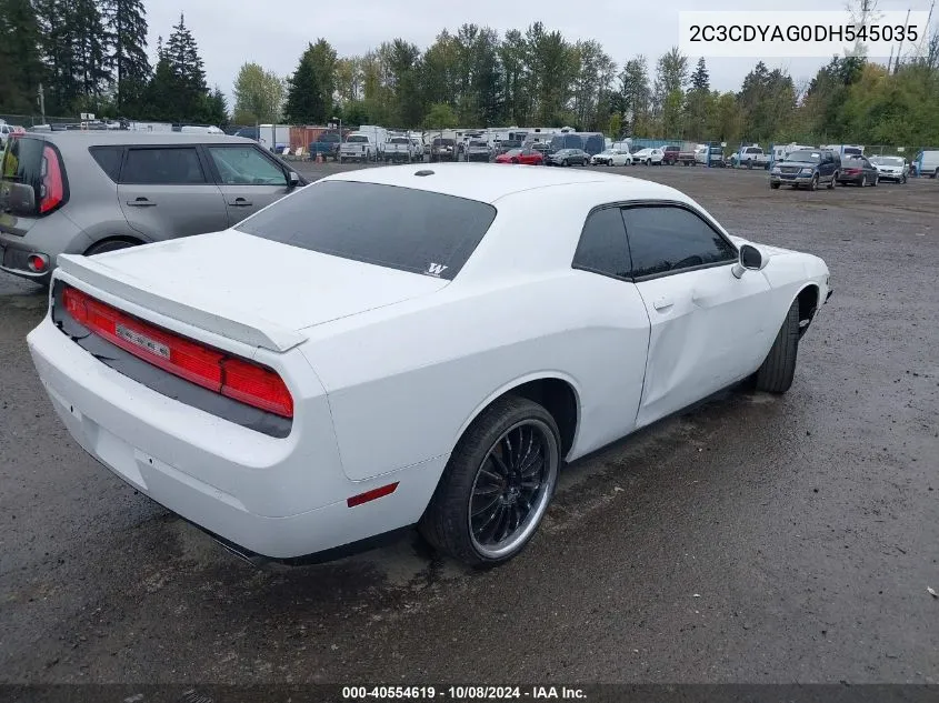 2013 Dodge Challenger Rallye Redline VIN: 2C3CDYAG0DH545035 Lot: 40554619