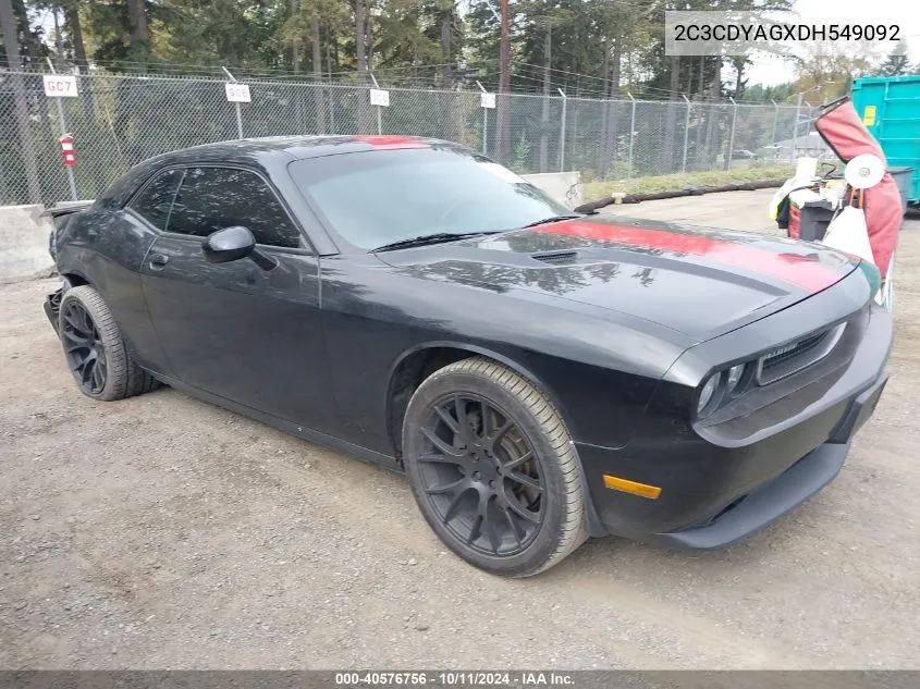 2C3CDYAGXDH549092 2013 Dodge Challenger Rallye Redline