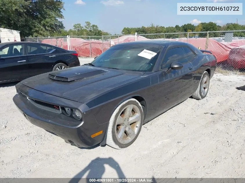 2013 Dodge Challenger R/T Plus VIN: 2C3CDYBT0DH610722 Lot: 40691801