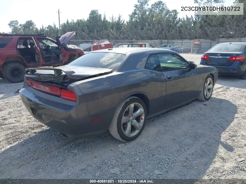 2013 Dodge Challenger R/T Plus VIN: 2C3CDYBT0DH610722 Lot: 40691801