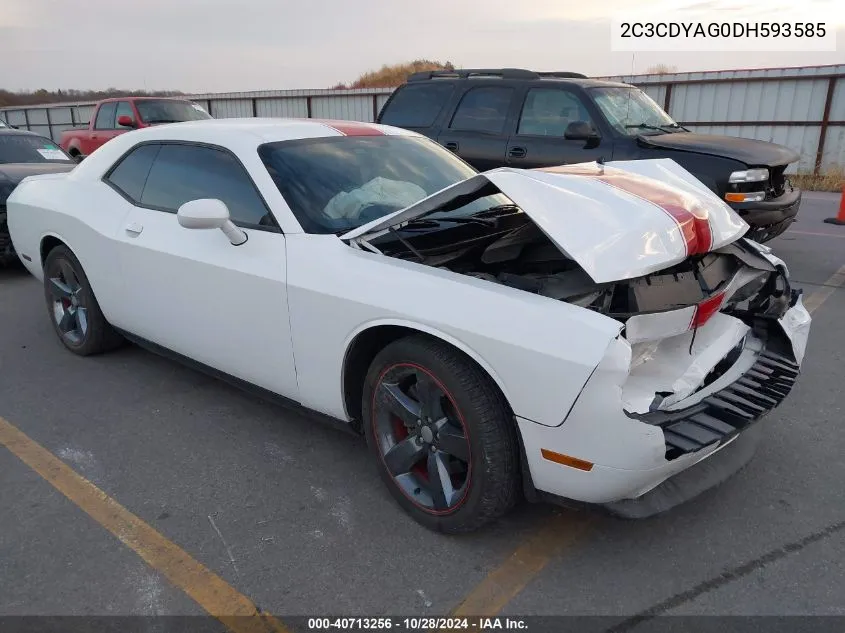 2013 Dodge Challenger Rallye Redline VIN: 2C3CDYAG0DH593585 Lot: 40713256