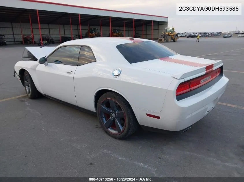 2013 Dodge Challenger Rallye Redline VIN: 2C3CDYAG0DH593585 Lot: 40713256