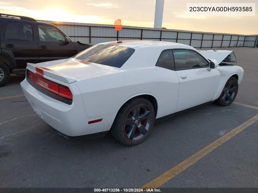 2013 Dodge Challenger Rallye Redline VIN: 2C3CDYAG0DH593585 Lot: 40713256