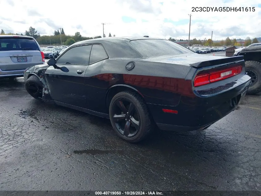 2C3CDYAG5DH641615 2013 Dodge Challenger Sxt