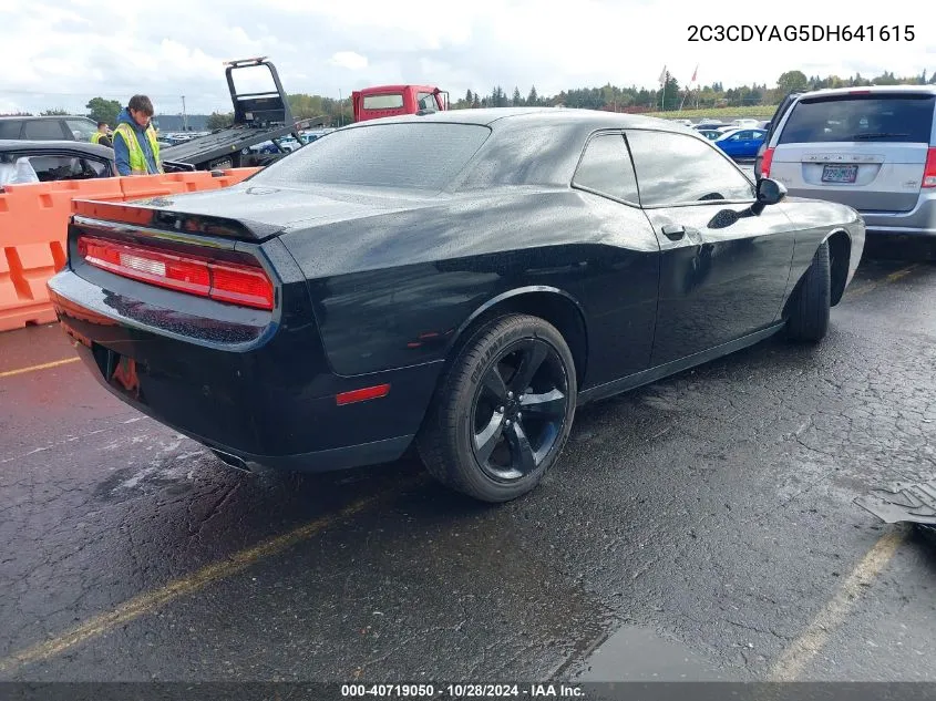 2C3CDYAG5DH641615 2013 Dodge Challenger Sxt