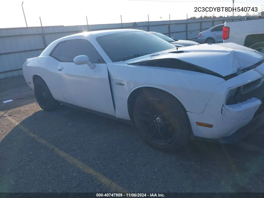 2013 Dodge Challenger R/T Classic VIN: 2C3CDYBT8DH540743 Lot: 40747959