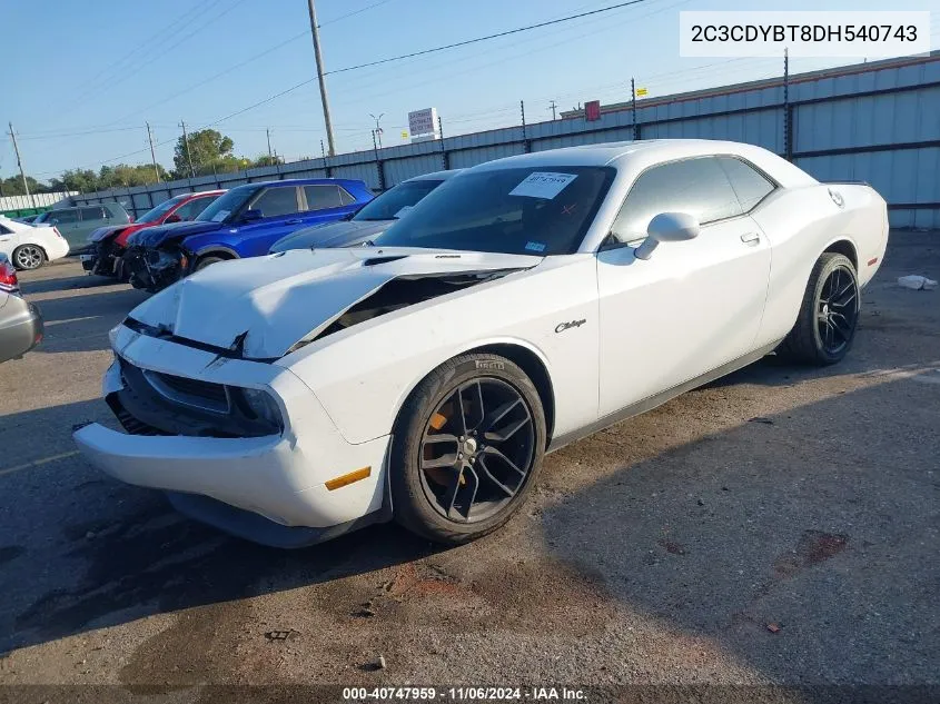 2013 Dodge Challenger R/T Classic VIN: 2C3CDYBT8DH540743 Lot: 40747959