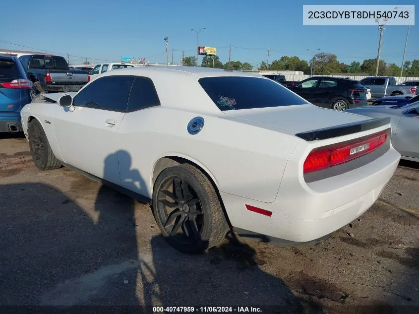 2013 Dodge Challenger R/T Classic VIN: 2C3CDYBT8DH540743 Lot: 40747959