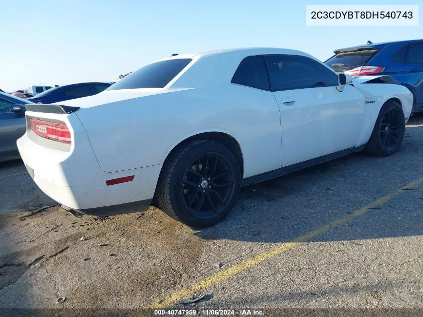 2013 Dodge Challenger R/T Classic VIN: 2C3CDYBT8DH540743 Lot: 40747959