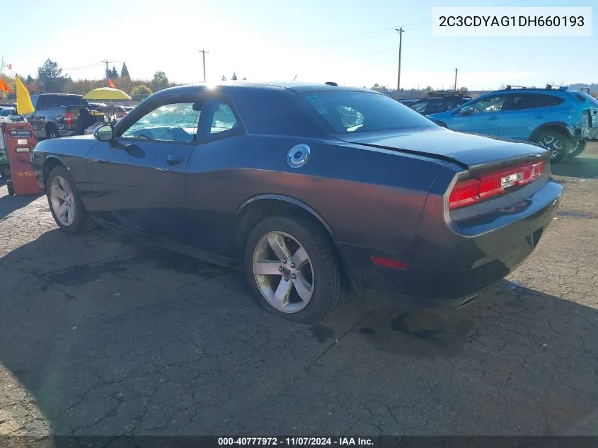 2013 Dodge Challenger Sxt Plus VIN: 2C3CDYAG1DH660193 Lot: 40777972