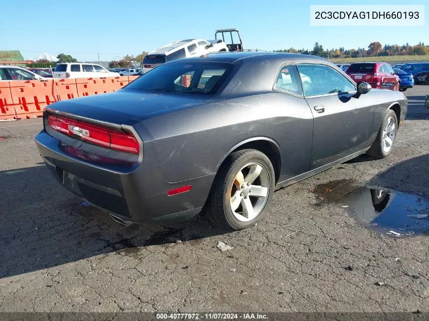 2013 Dodge Challenger Sxt Plus VIN: 2C3CDYAG1DH660193 Lot: 40777972