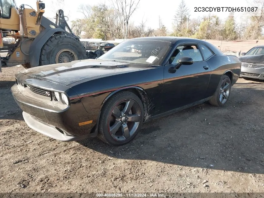 2013 Dodge Challenger R/T VIN: 2C3CDYBT7DH651087 Lot: 40805295