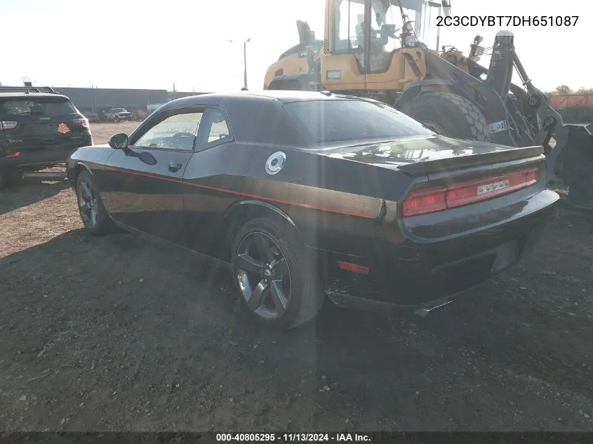 2013 Dodge Challenger R/T VIN: 2C3CDYBT7DH651087 Lot: 40805295