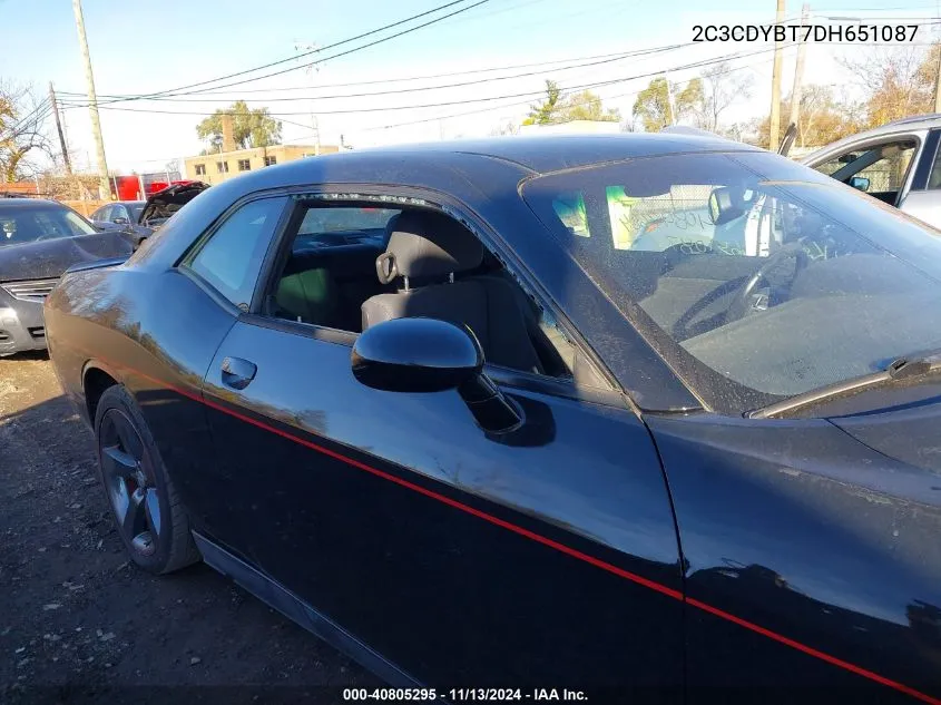 2013 Dodge Challenger R/T VIN: 2C3CDYBT7DH651087 Lot: 40805295