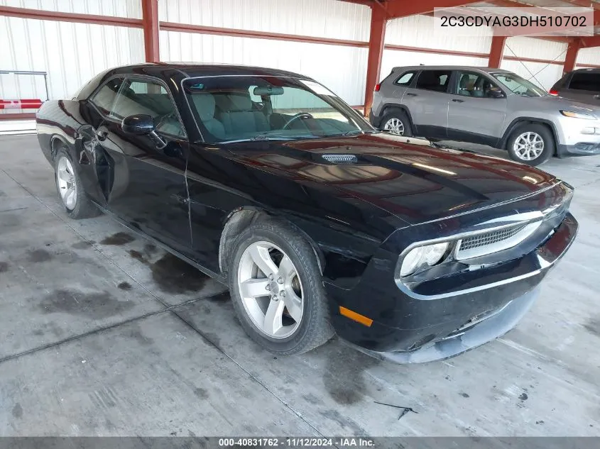 2013 Dodge Challenger Sxt VIN: 2C3CDYAG3DH510702 Lot: 40831762