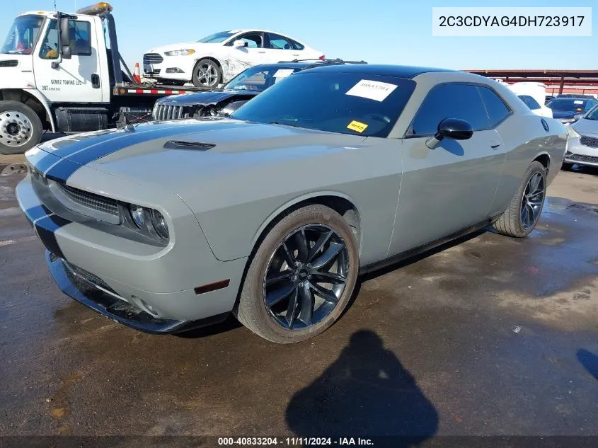 2C3CDYAG4DH723917 2013 Dodge Challenger Sxt