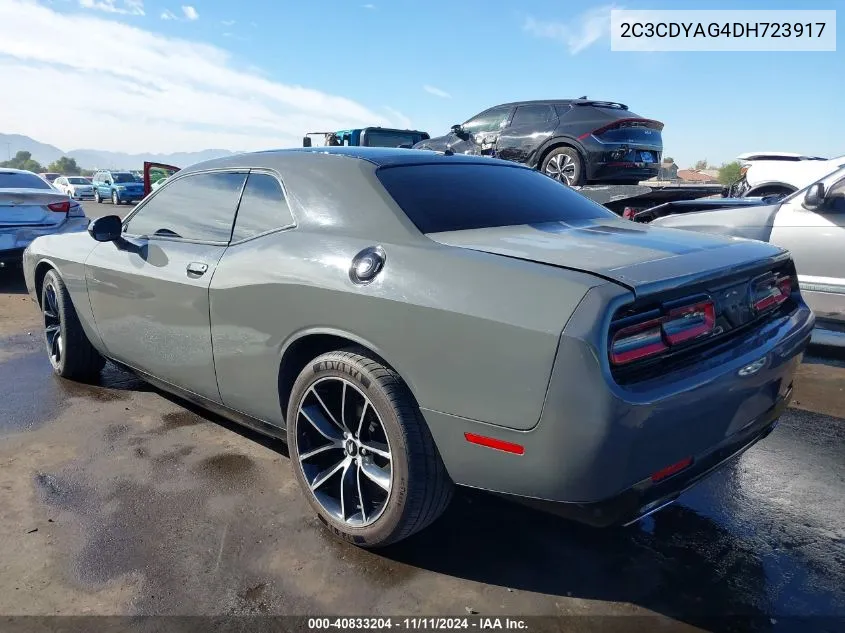 2C3CDYAG4DH723917 2013 Dodge Challenger Sxt