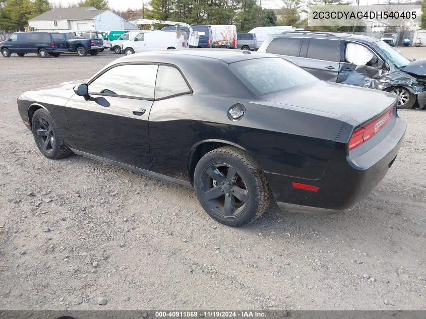 2013 Dodge Challenger Sxt VIN: 2C3CDYAG4DH540405 Lot: 40911869