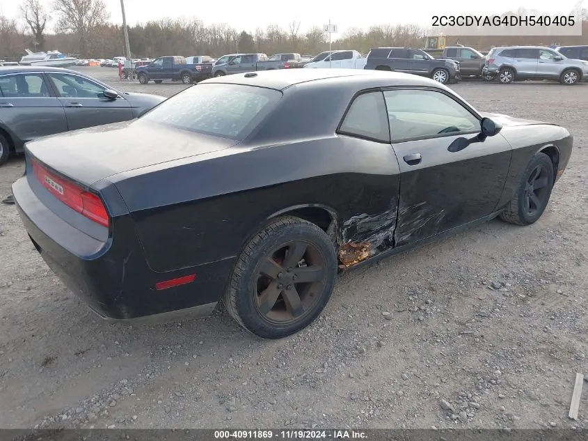 2013 Dodge Challenger Sxt VIN: 2C3CDYAG4DH540405 Lot: 40911869