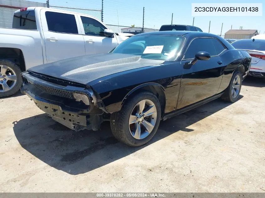 2C3CDYAG3EH101438 2014 Dodge Challenger Sxt