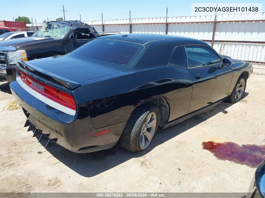 2C3CDYAG3EH101438 2014 Dodge Challenger Sxt