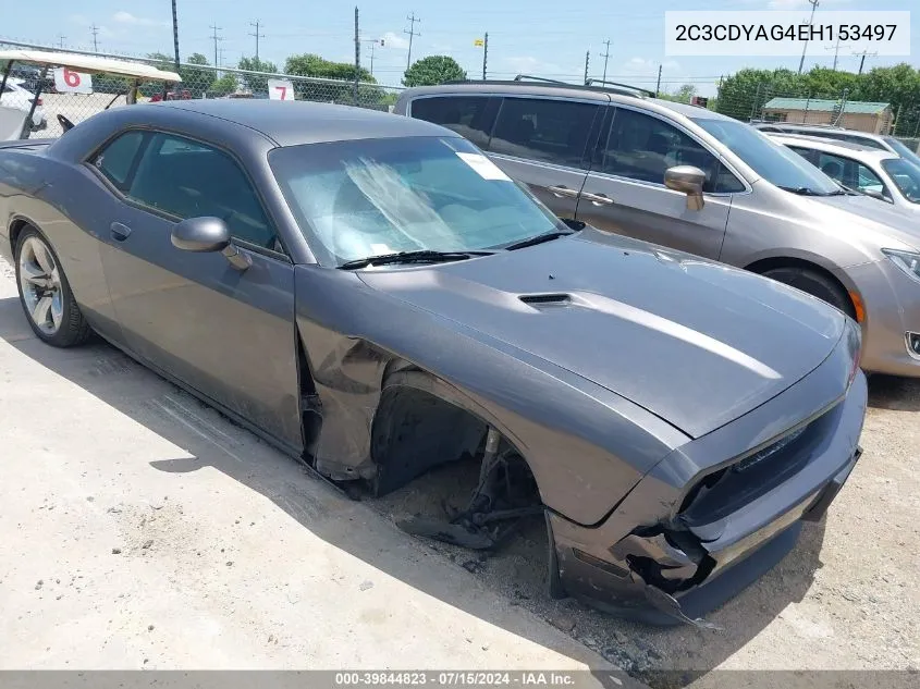 2C3CDYAG4EH153497 2014 Dodge Challenger Sxt