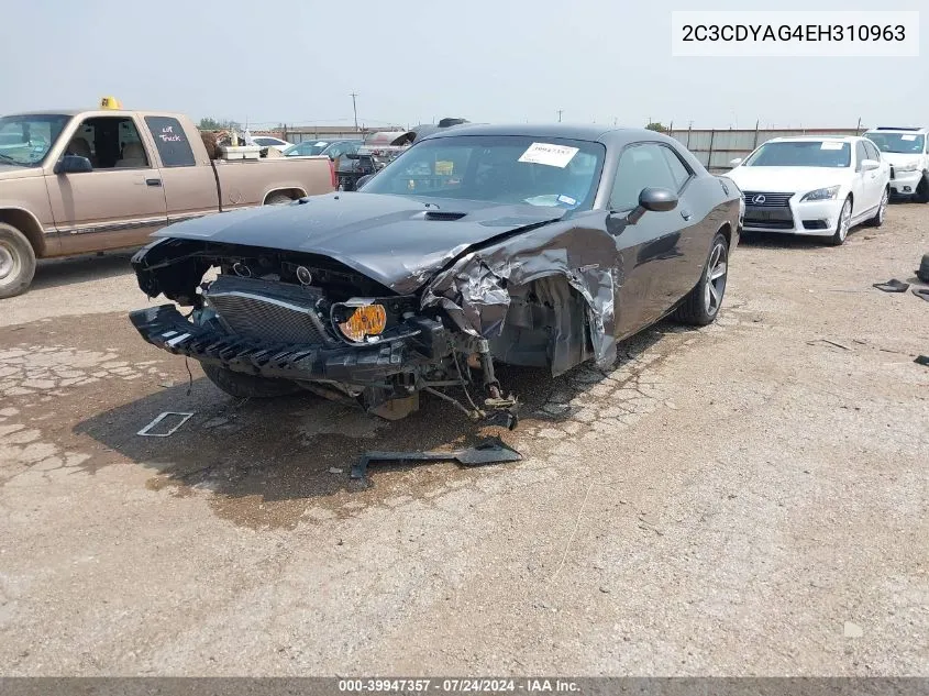 2014 Dodge Challenger Sxt 100Th Anniversary Appearance Group VIN: 2C3CDYAG4EH310963 Lot: 39947357