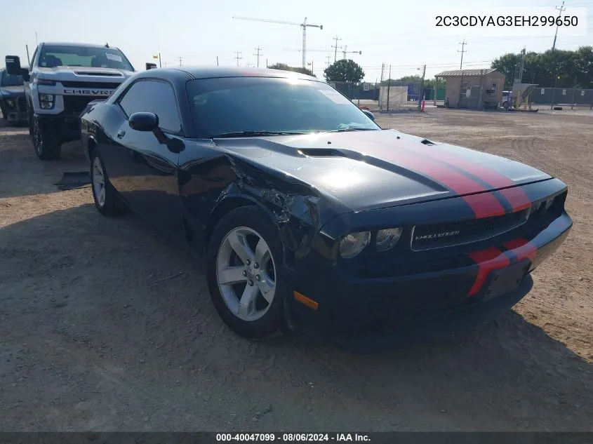 2C3CDYAG3EH299650 2014 Dodge Challenger Sxt