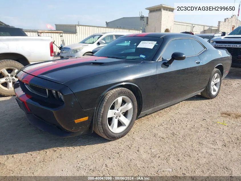 2C3CDYAG3EH299650 2014 Dodge Challenger Sxt