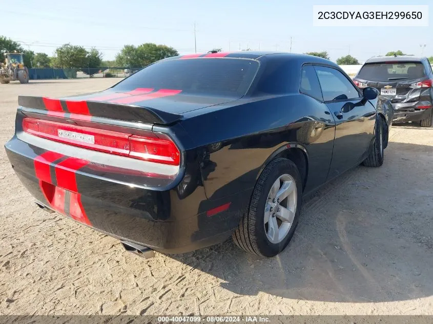 2C3CDYAG3EH299650 2014 Dodge Challenger Sxt