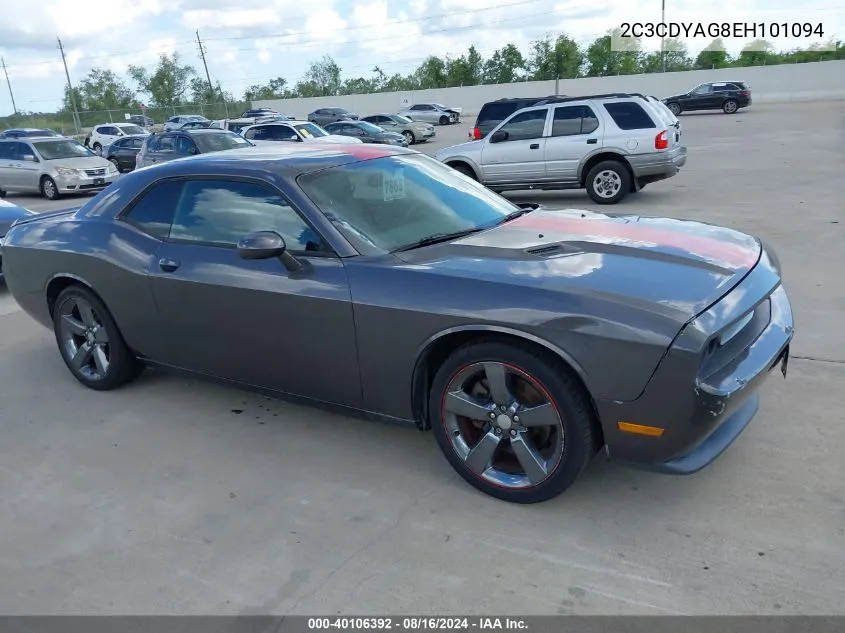 2C3CDYAG8EH101094 2014 Dodge Challenger Rallye Redline