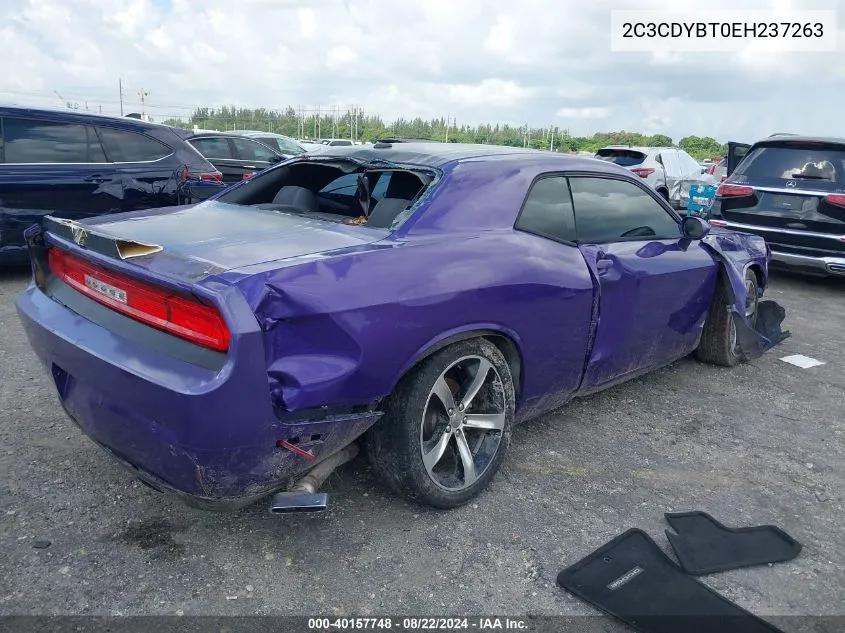 2014 Dodge Challenger Shaker Pkg VIN: 2C3CDYBT0EH237263 Lot: 40157748