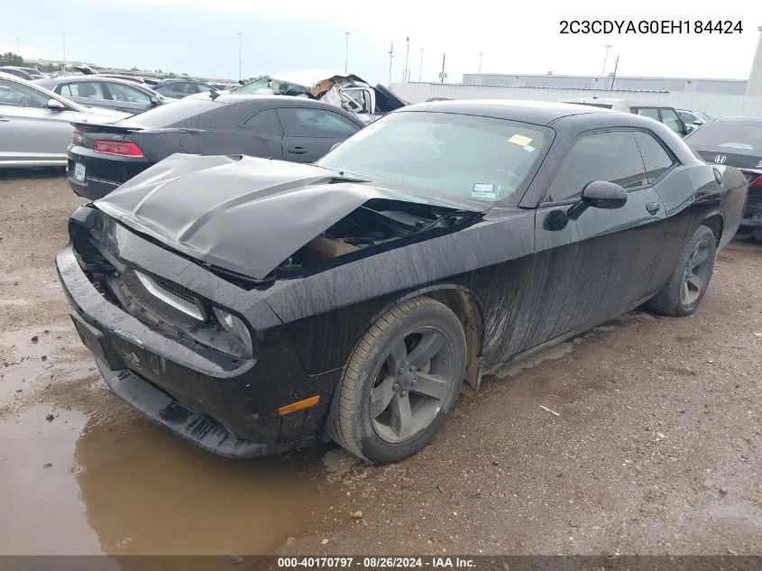 2014 Dodge Challenger Sxt VIN: 2C3CDYAG0EH184424 Lot: 40170797