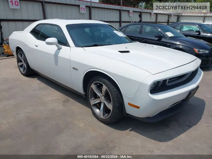 2014 Dodge Challenger R/T 100Th Anniversary Appearance Group VIN: 2C3CDYBTXEH294408 Lot: 40183384