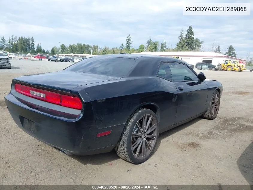 2014 Dodge Challenger Sxt VIN: 2C3CDYAG2EH289868 Lot: 40208520