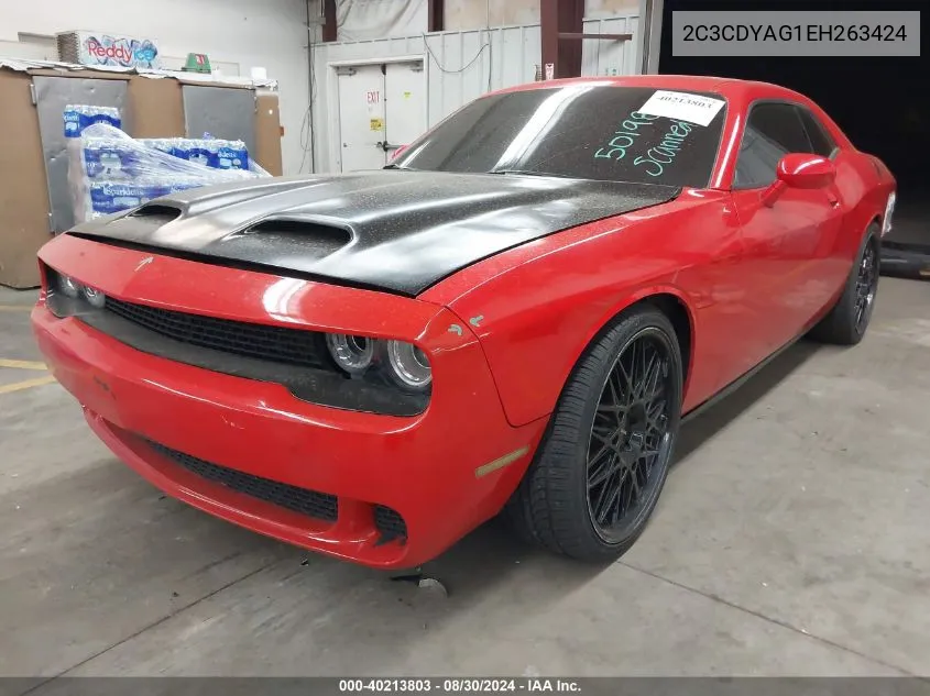 2014 Dodge Challenger Sxt VIN: 2C3CDYAG1EH263424 Lot: 40213803