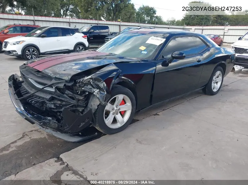 2C3CDYAG8EH247253 2014 Dodge Challenger Sxt