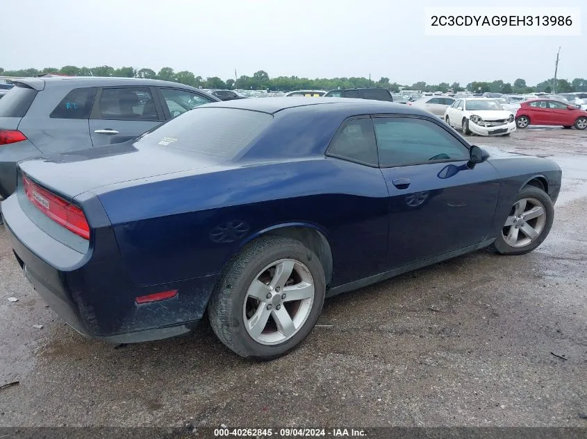 2014 Dodge Challenger Sxt VIN: 2C3CDYAG9EH313986 Lot: 40262845