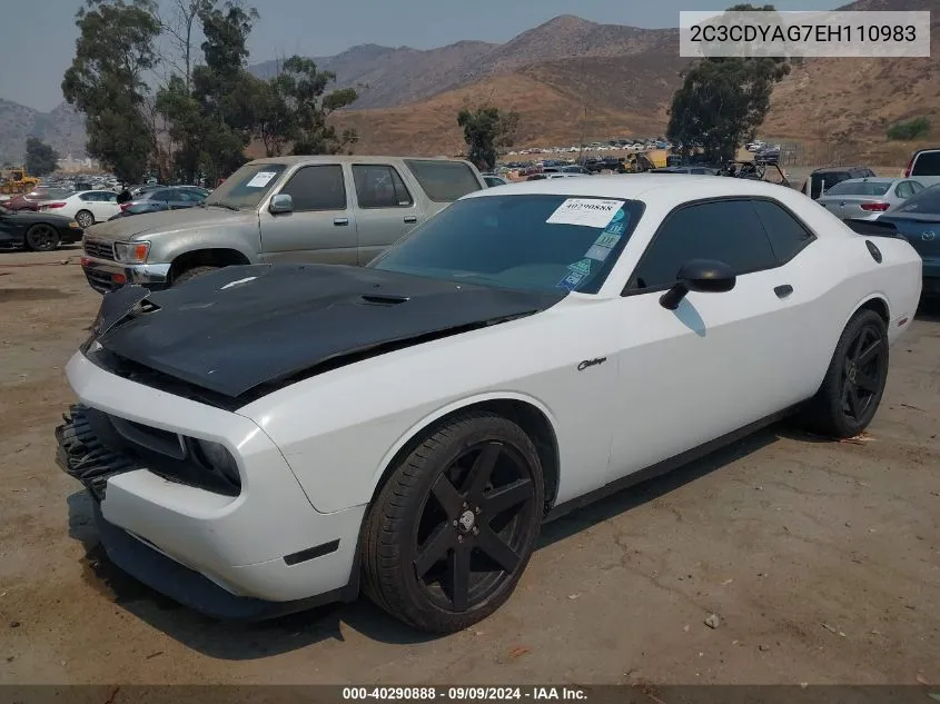 2014 Dodge Challenger Sxt VIN: 2C3CDYAG7EH110983 Lot: 40290888