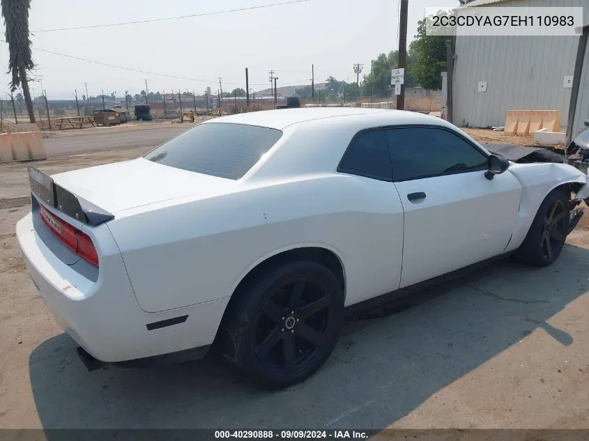 2014 Dodge Challenger Sxt VIN: 2C3CDYAG7EH110983 Lot: 40290888