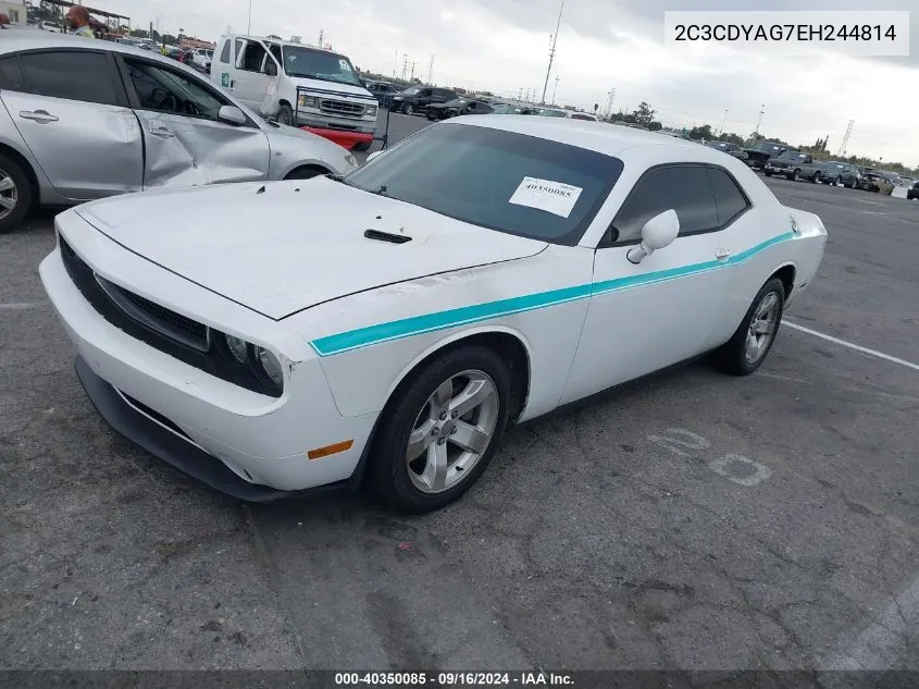 2C3CDYAG7EH244814 2014 Dodge Challenger Sxt